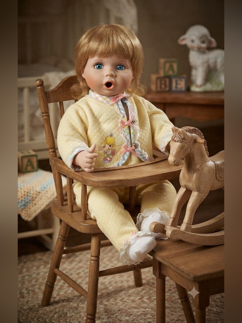 Vintage Precious Moments Ashton Drake “Jesus Loves Me” Porcelain Posable Doll